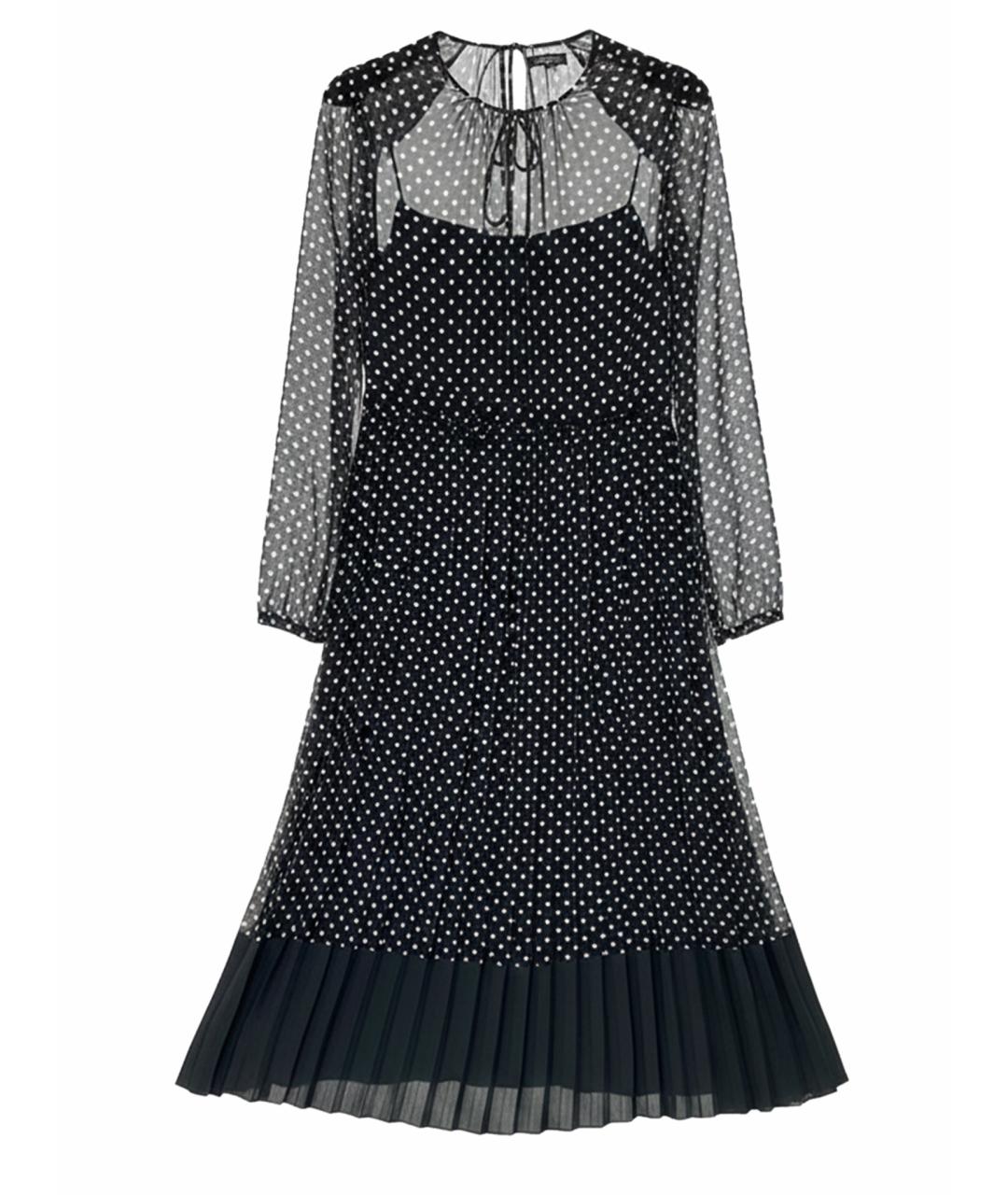 NO. 21 Черное шелковое коктейльное платье, фото 1