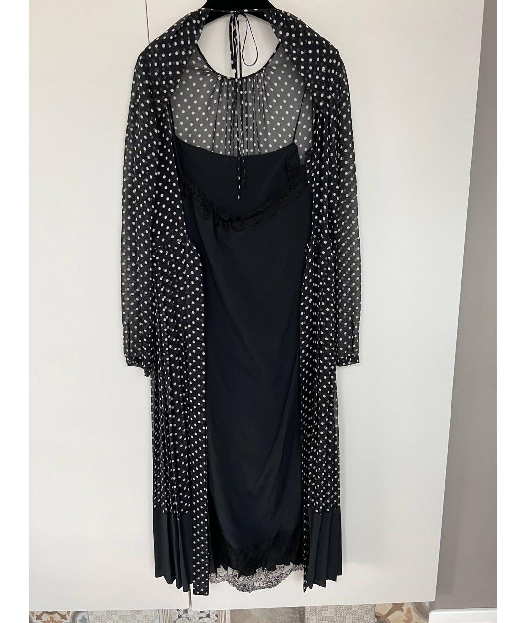 NO. 21 Черное шелковое коктейльное платье, фото 4