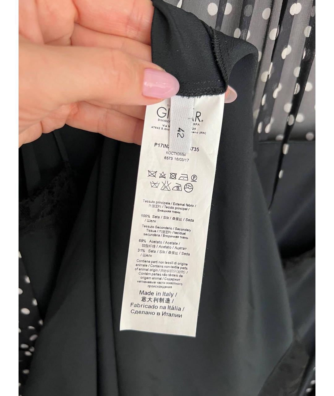NO. 21 Черное шелковое коктейльное платье, фото 5