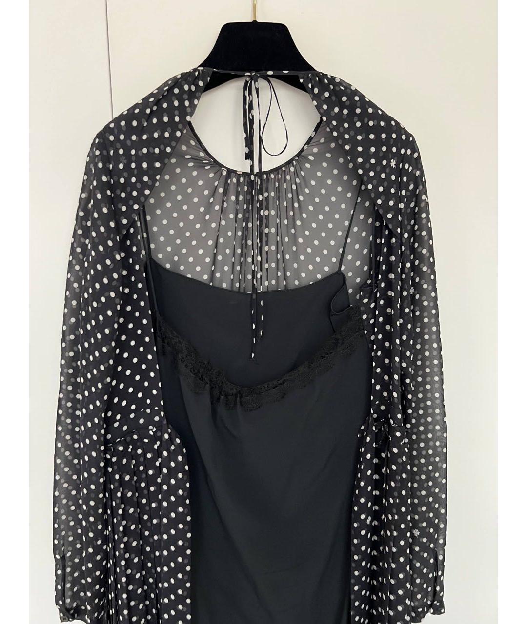 NO. 21 Черное шелковое коктейльное платье, фото 6