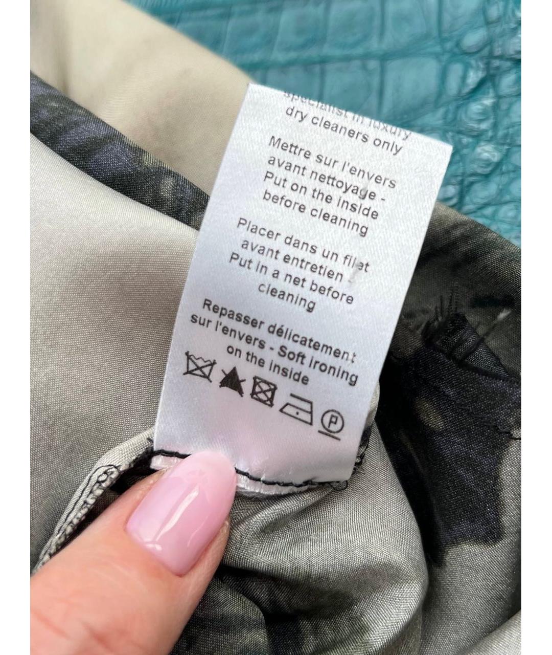LANVIN Антрацитовое шелковое повседневное платье, фото 7
