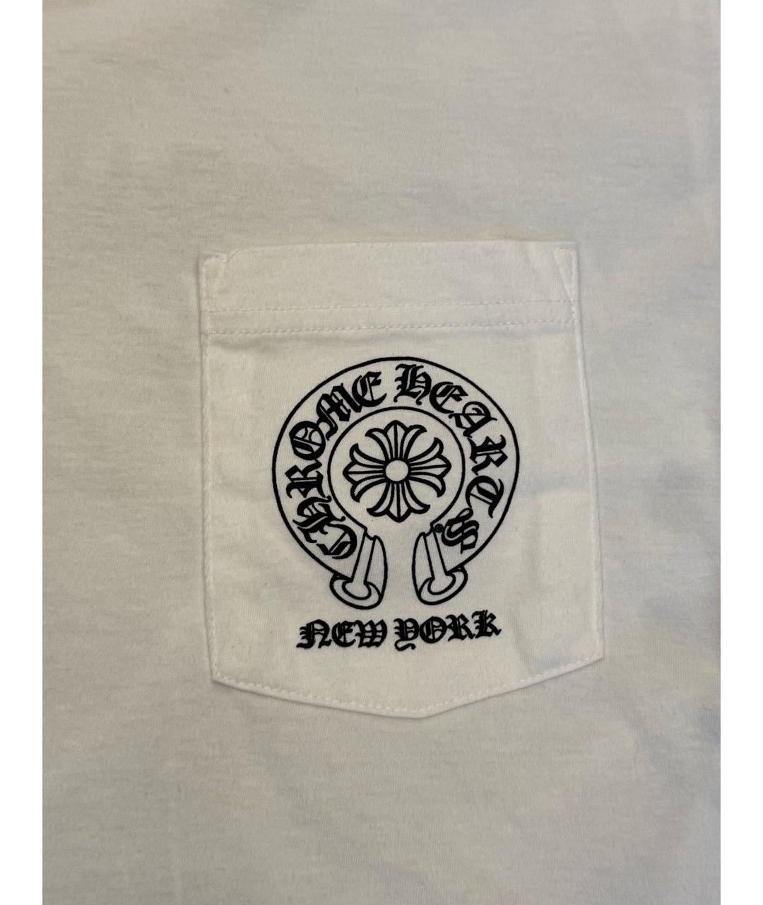 CHROME HEARTS Белая хлопковая футболка, фото 3