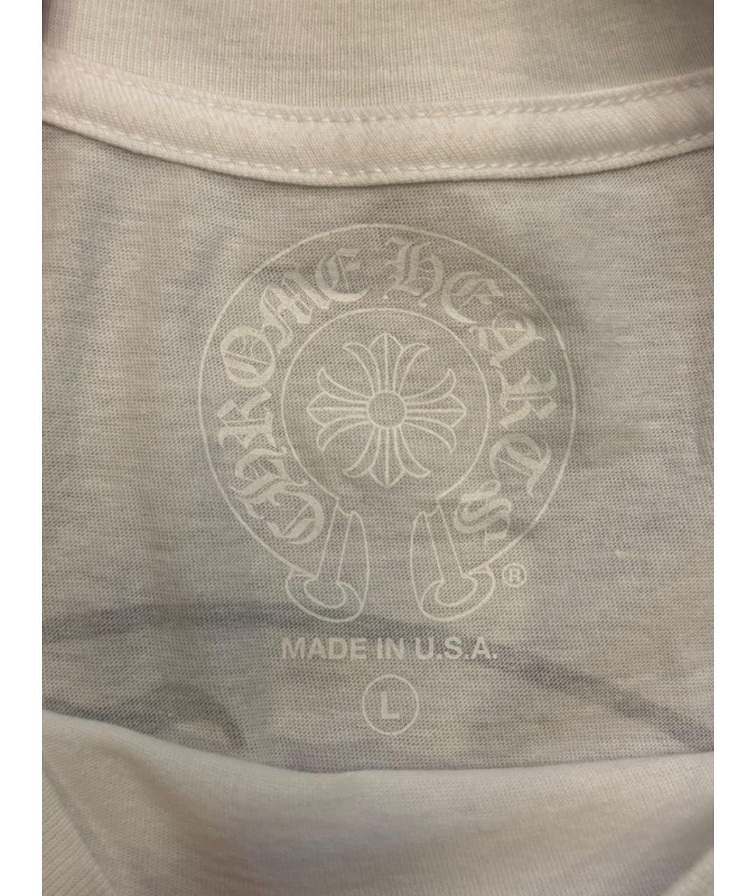 CHROME HEARTS Белая хлопковая футболка, фото 4