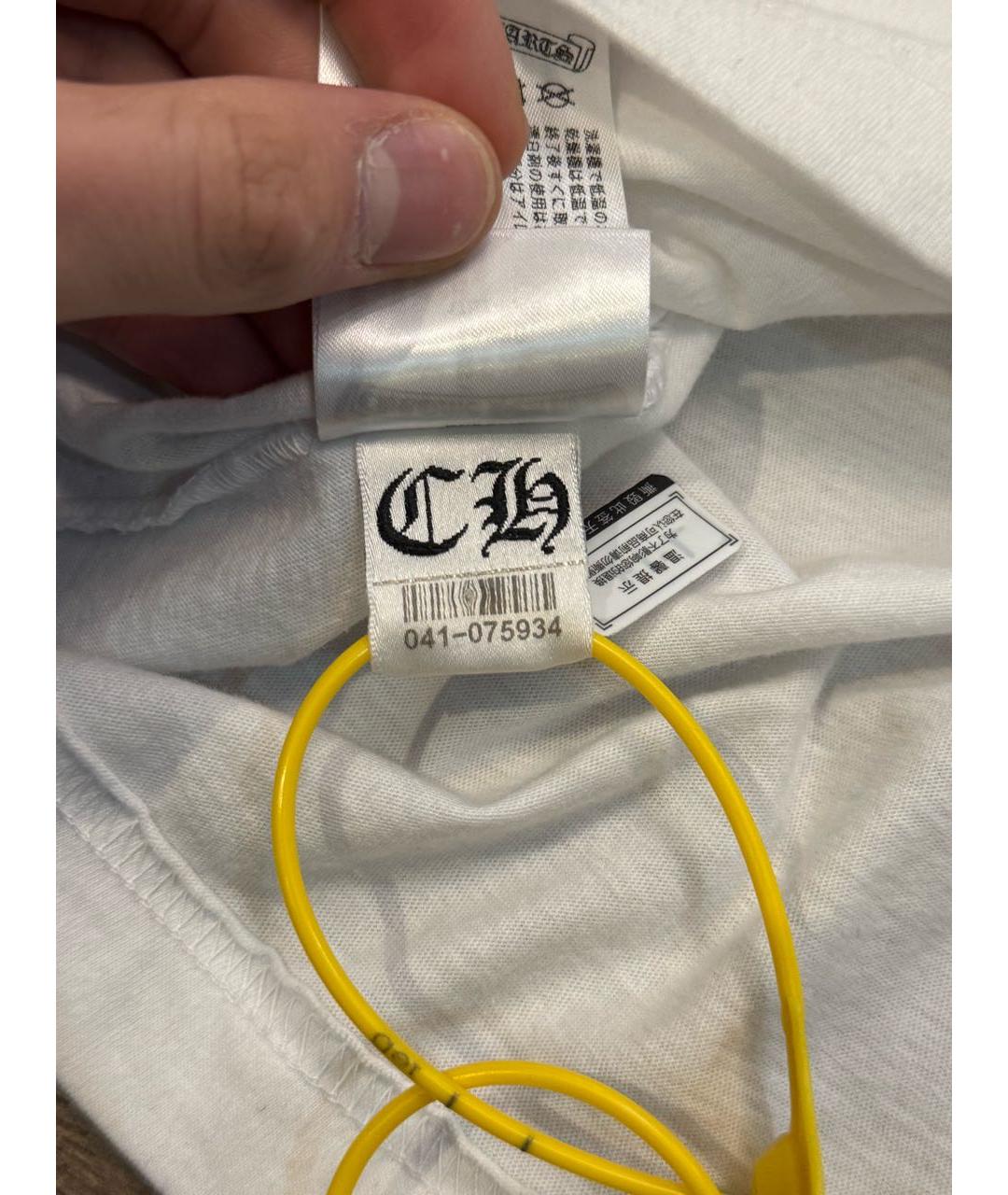 CHROME HEARTS Белая хлопковая футболка, фото 5