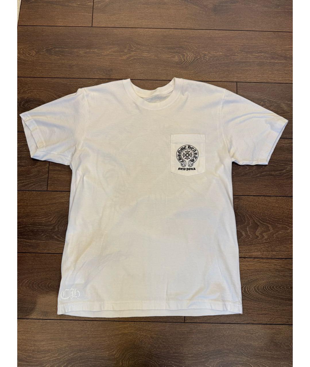 CHROME HEARTS Белая хлопковая футболка, фото 6
