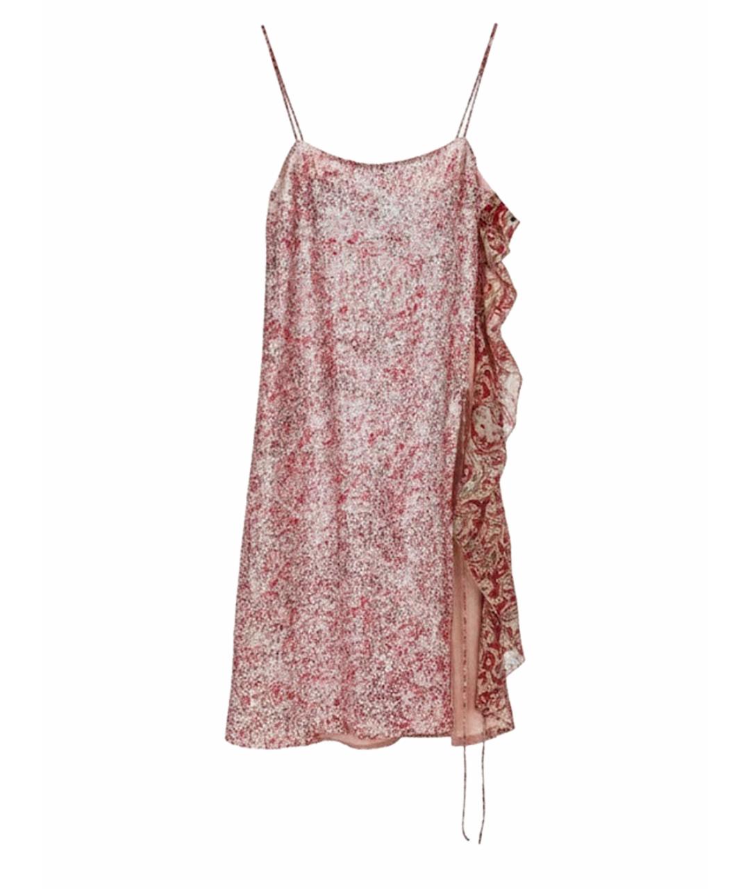 BOTTEGA VENETA Коралловое шелковое коктейльное платье, фото 1