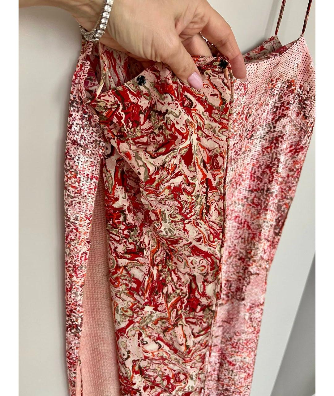 BOTTEGA VENETA Коралловое шелковое коктейльное платье, фото 3