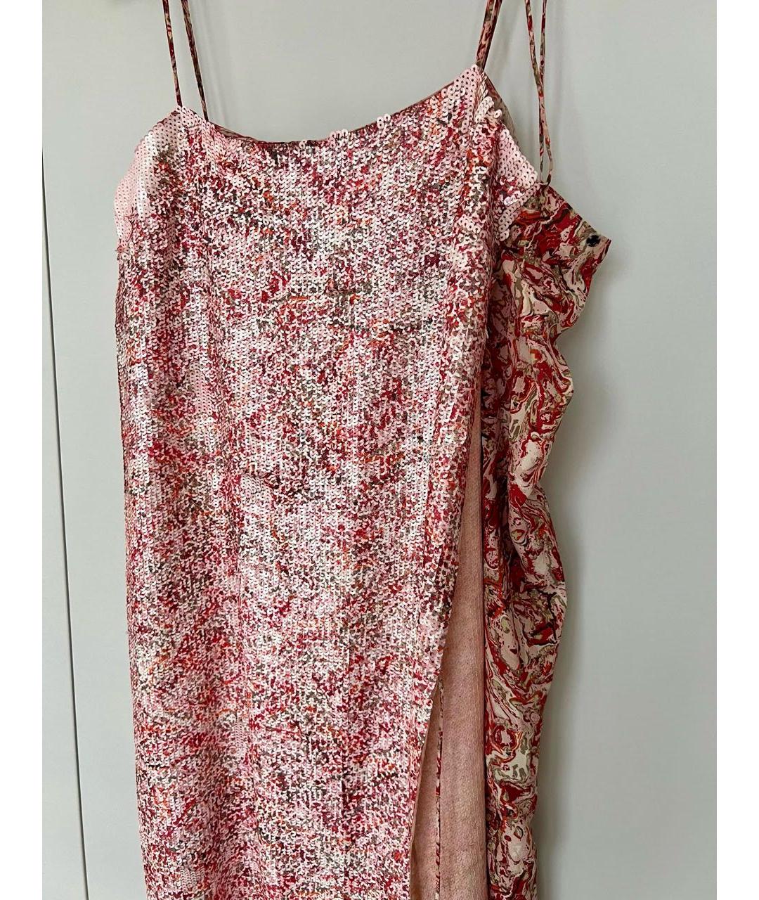 BOTTEGA VENETA Коралловое шелковое коктейльное платье, фото 2