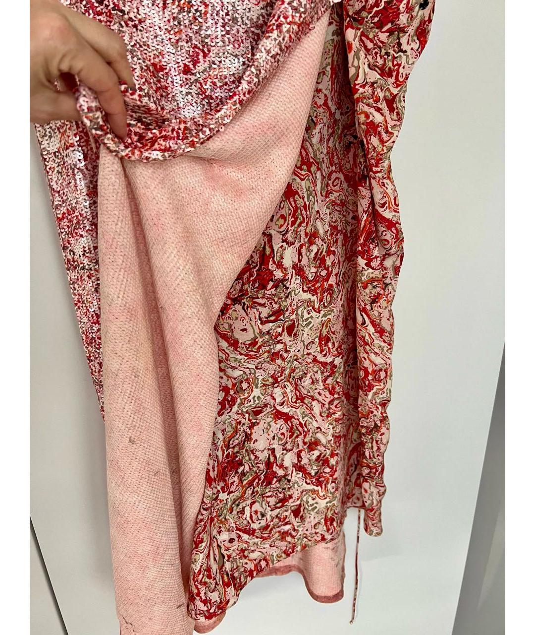 BOTTEGA VENETA Коралловое шелковое коктейльное платье, фото 5