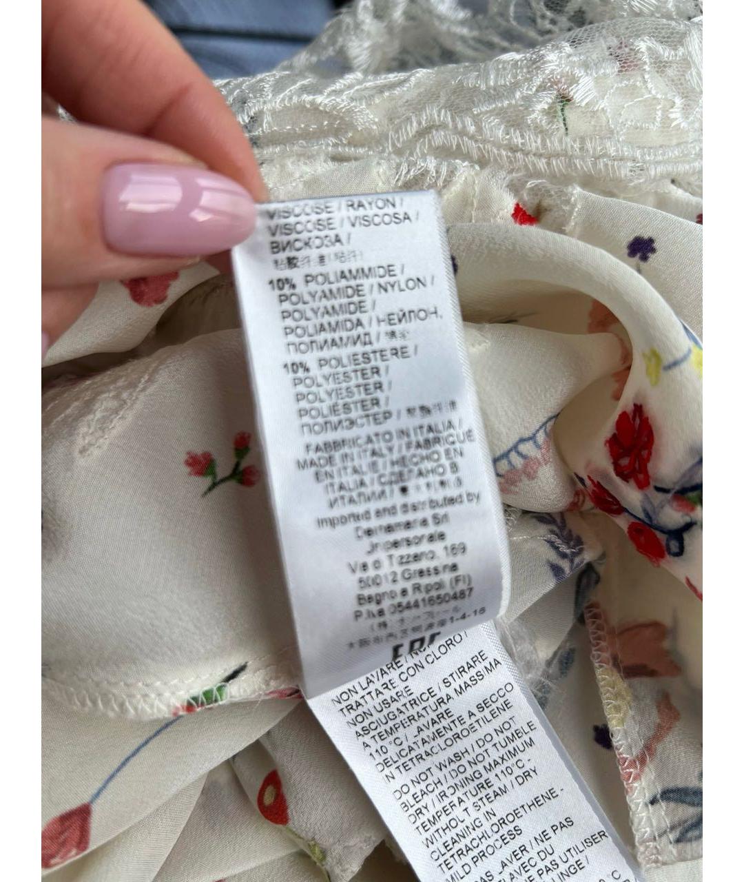 ERMANNO SCERVINO Белый шелковый сарафан, фото 7