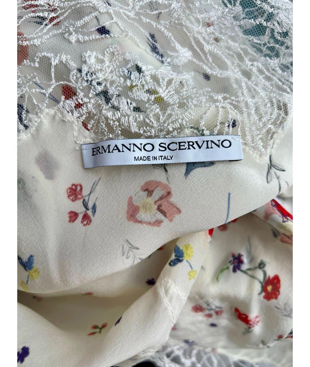 ERMANNO SCERVINO Белый шелковый сарафан, фото 5