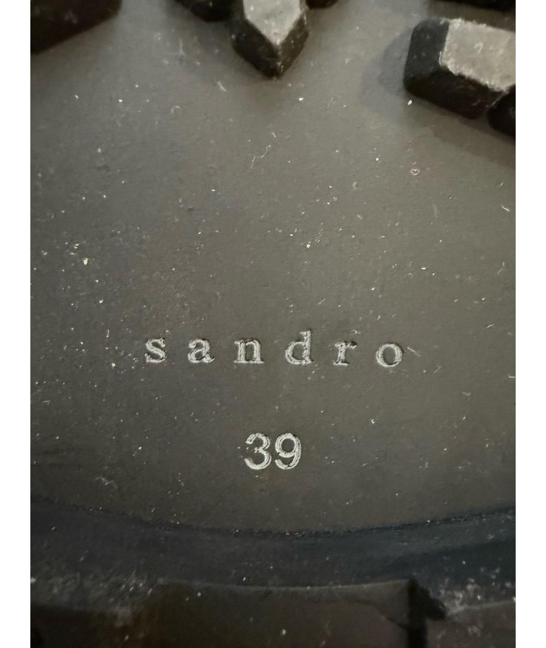 SANDRO Хаки замшевые ботинки, фото 5