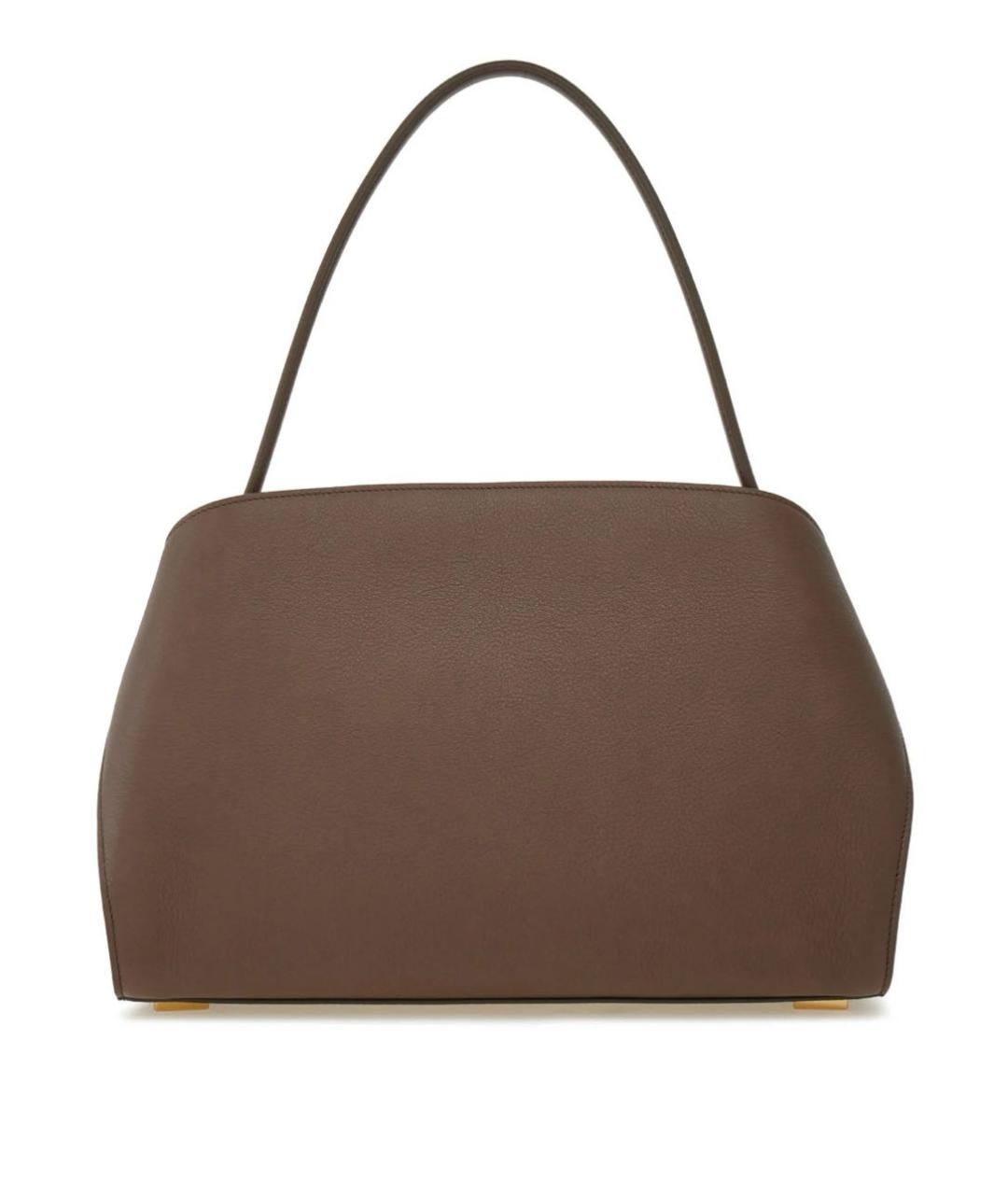 FERRAGAMO Коричневая кожаная сумка с короткими ручками, фото 3