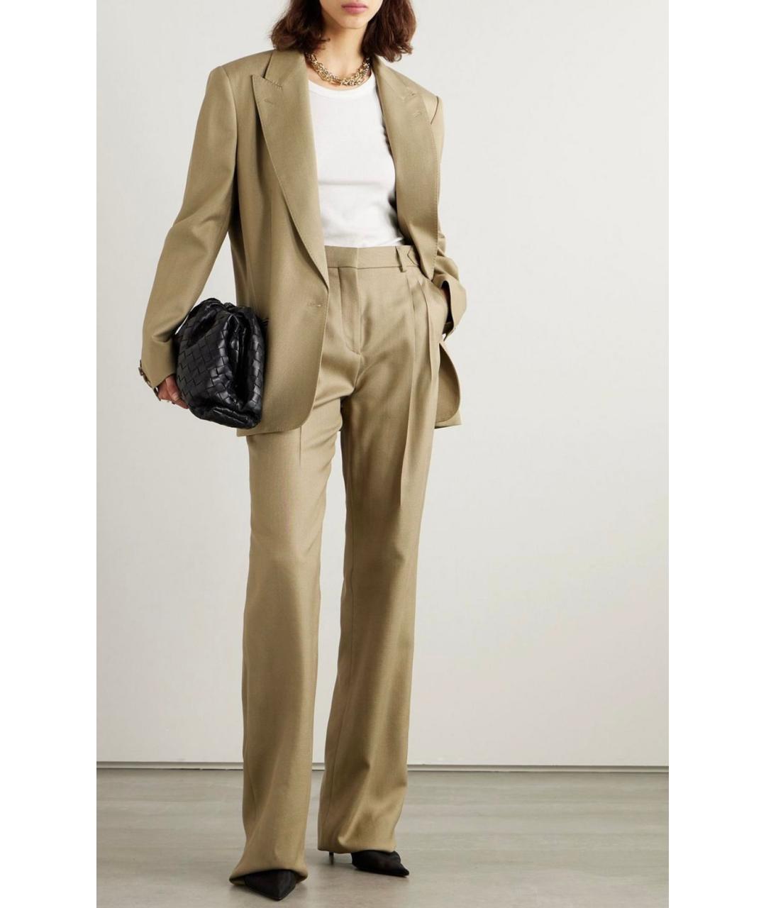 STELLA MCCARTNEY Бежевые прямые брюки, фото 2