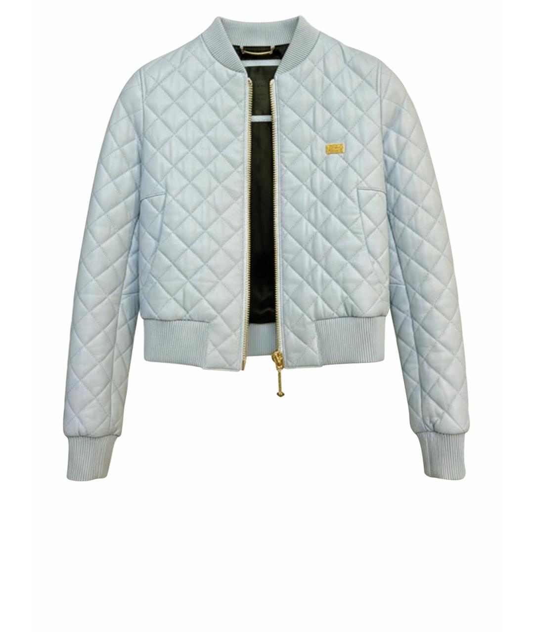 PHILIPP PLEIN Голубая кожаная куртка, фото 1