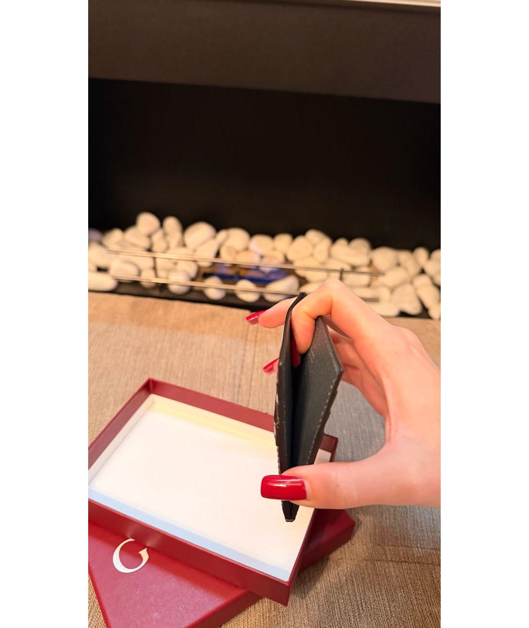 GUCCI Серый кожаный кардхолдер, фото 5