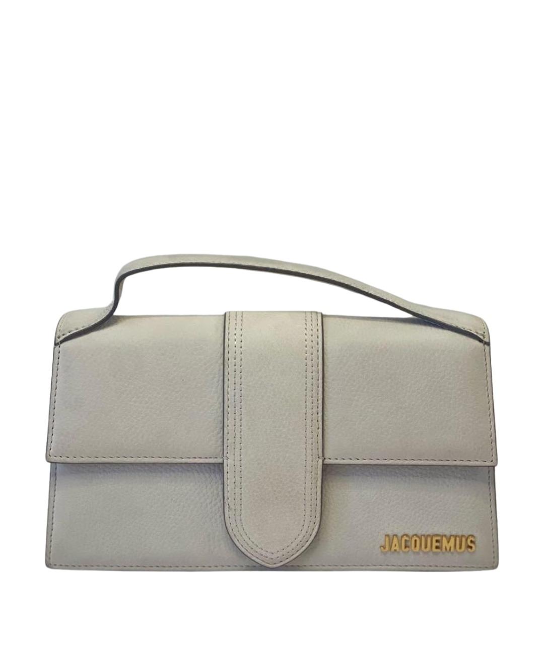 JACQUEMUS Голубая замшевая сумка через плечо, фото 1