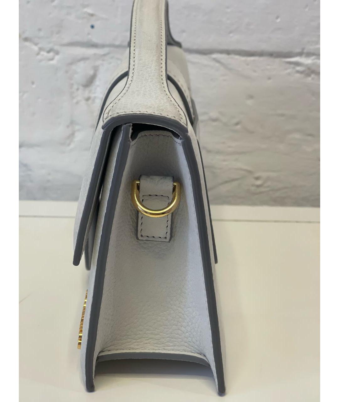 JACQUEMUS Голубая замшевая сумка через плечо, фото 2