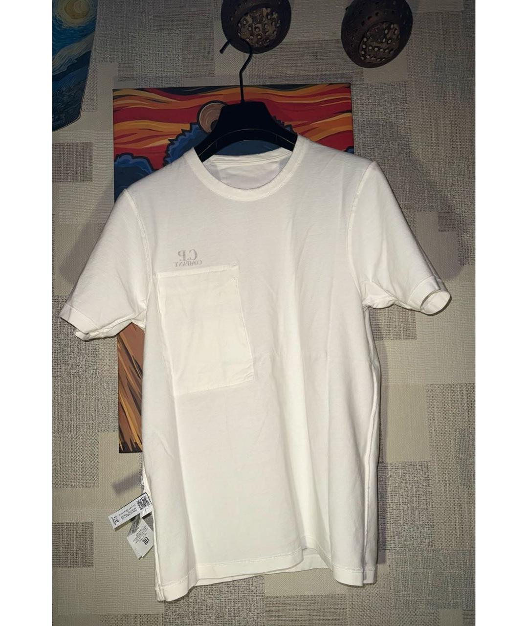 CP COMPANY Белая хлопковая футболка, фото 4