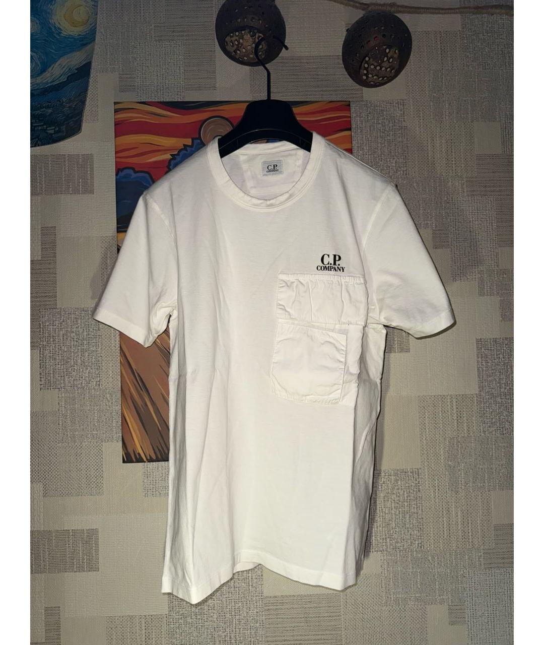 CP COMPANY Белая хлопковая футболка, фото 7