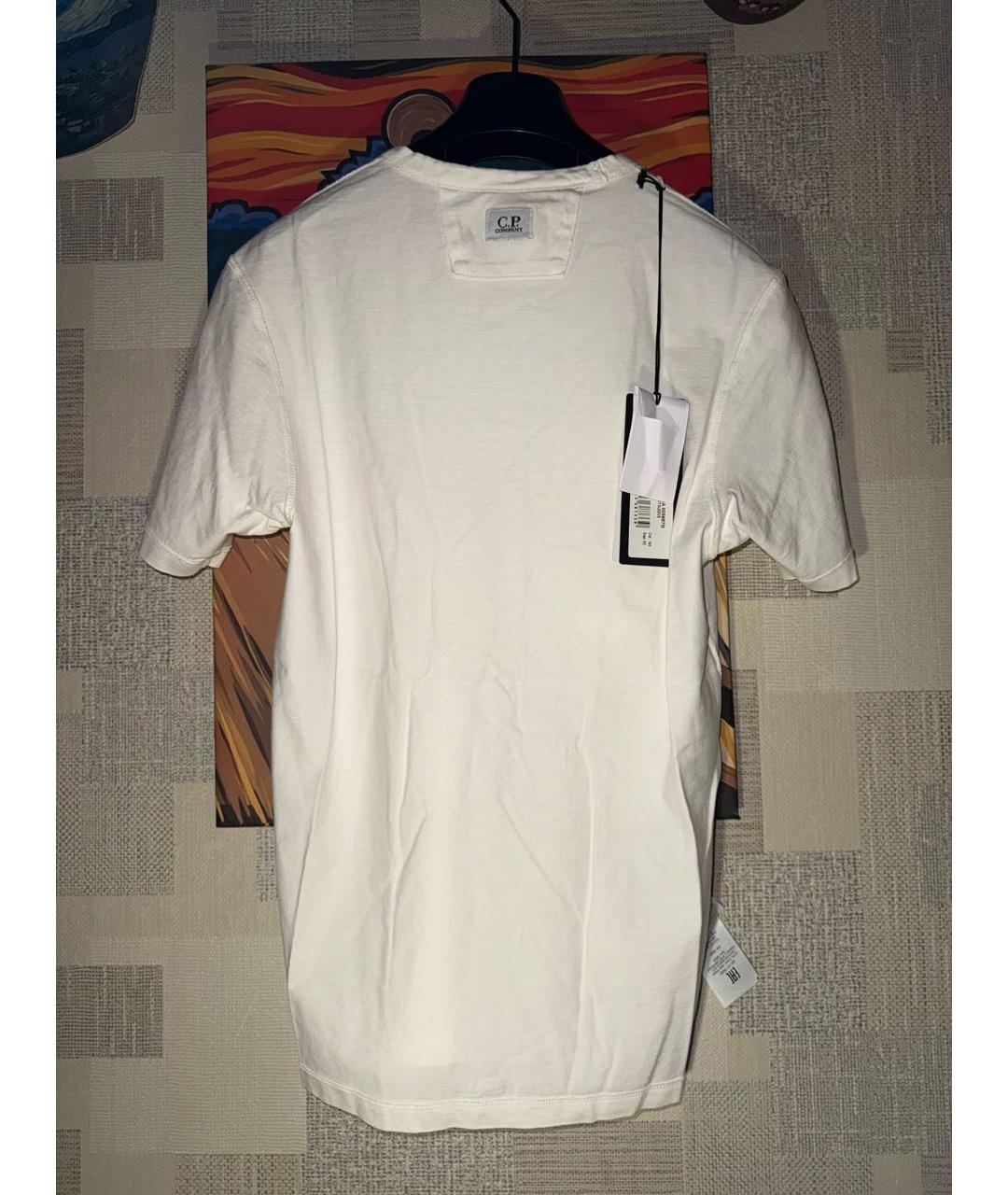 CP COMPANY Белая хлопковая футболка, фото 5