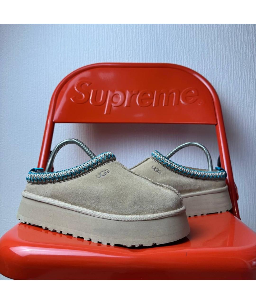 UGG AUSTRALIA Бежевые замшевые полусапоги, фото 6