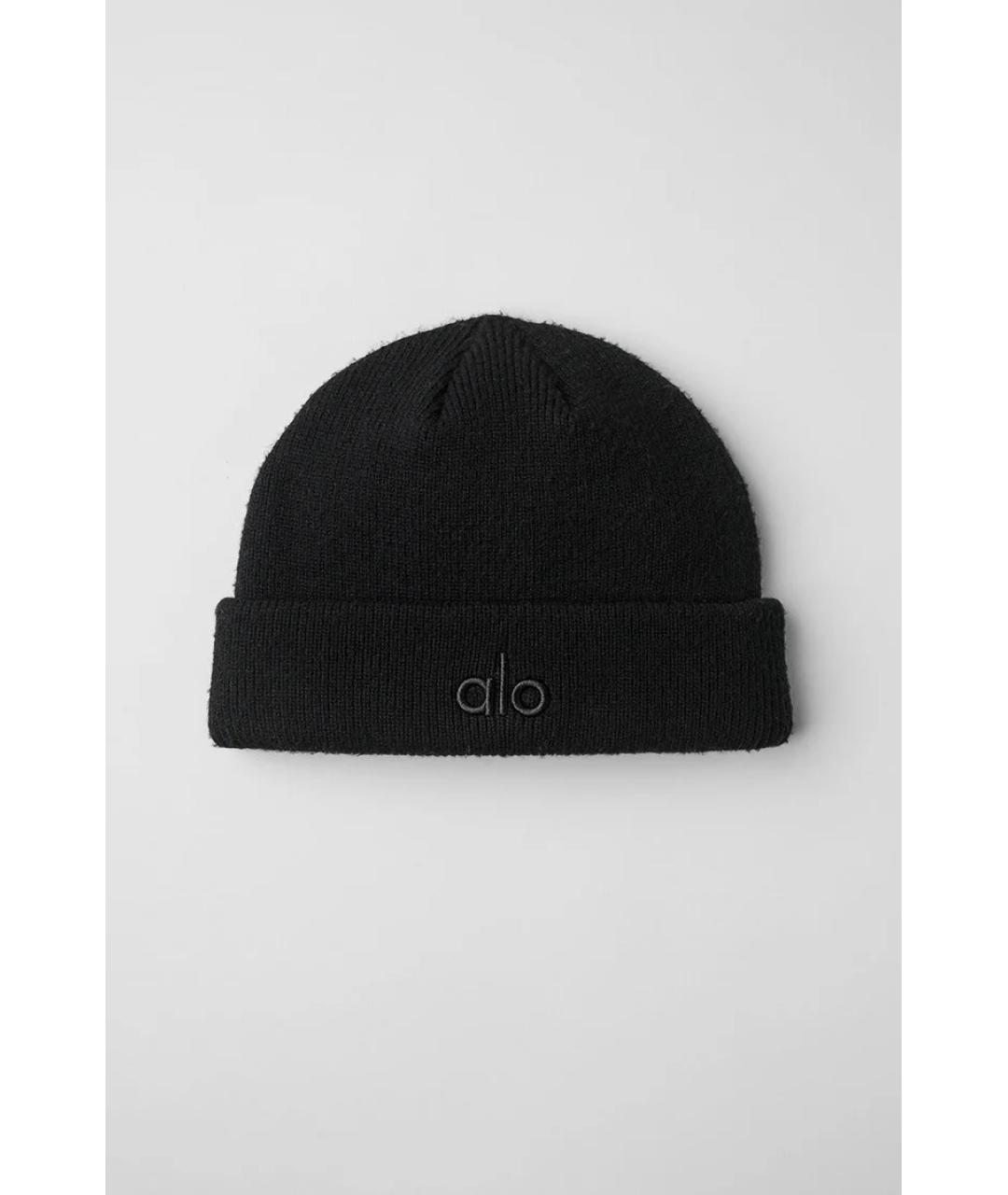 ALO YOGA Черная шапка, фото 4