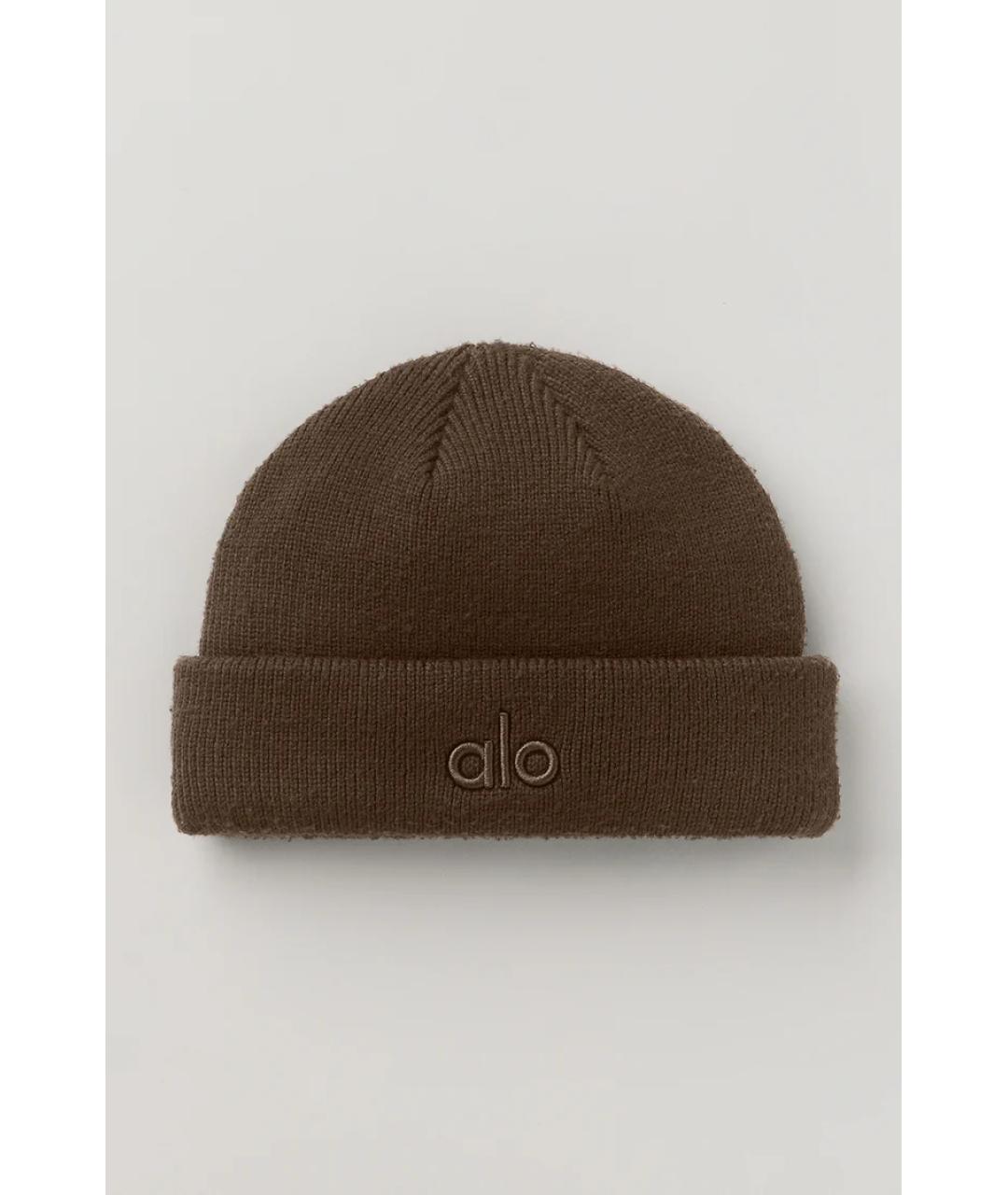 ALO YOGA Коричневая шапка, фото 4