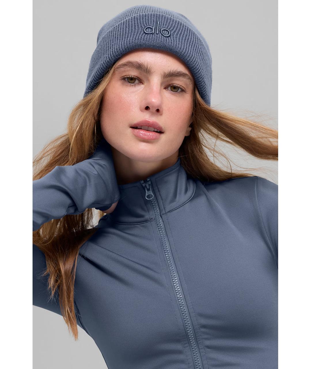 ALO YOGA Синяя шапка, фото 2