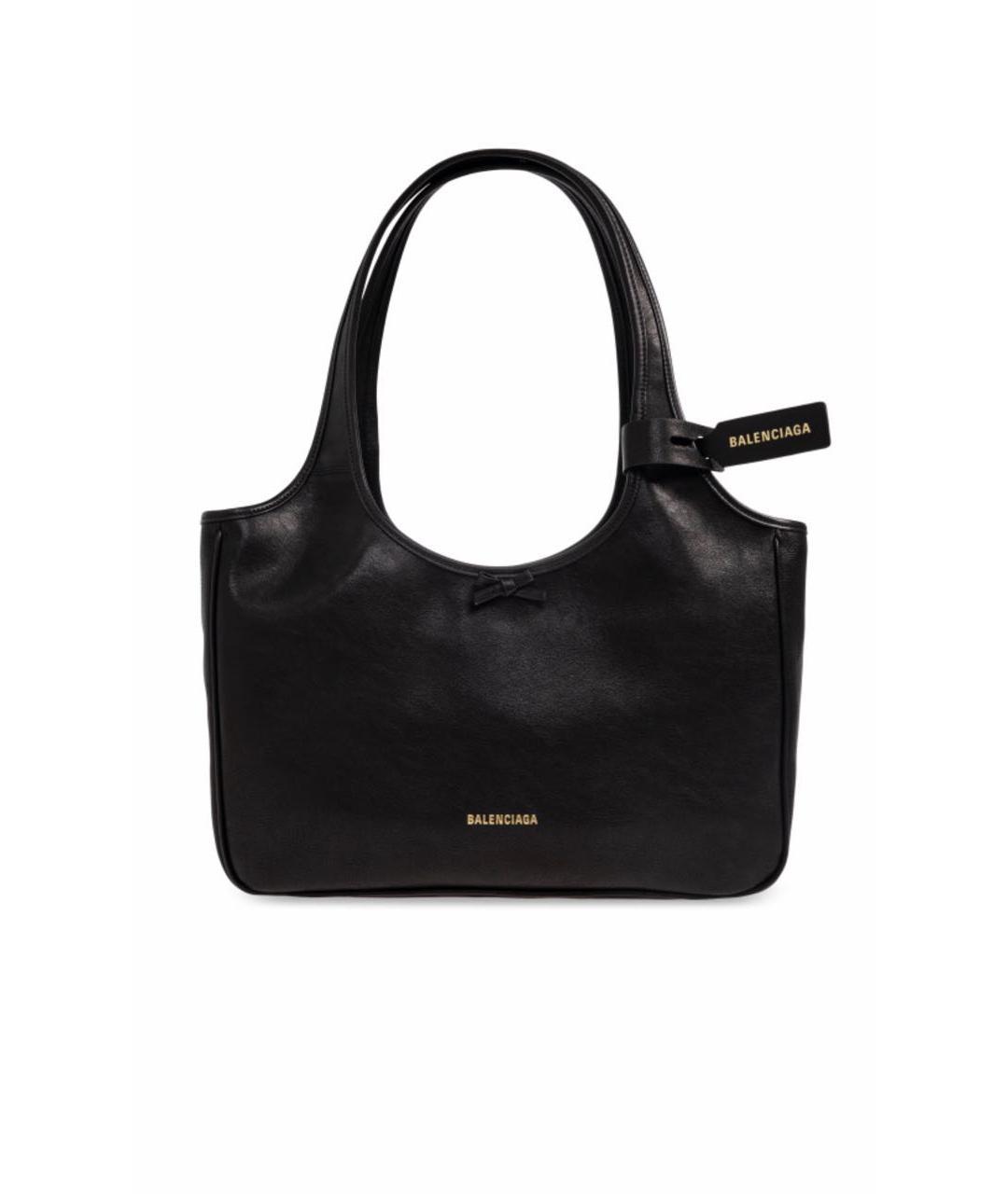 BALENCIAGA Черная кожаная сумка через плечо, фото 1