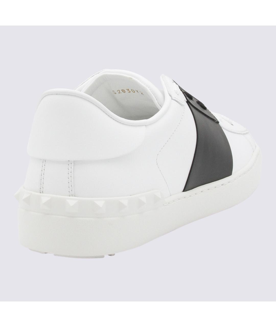 VALENTINO Белые кожаные низкие кроссовки / кеды, фото 2
