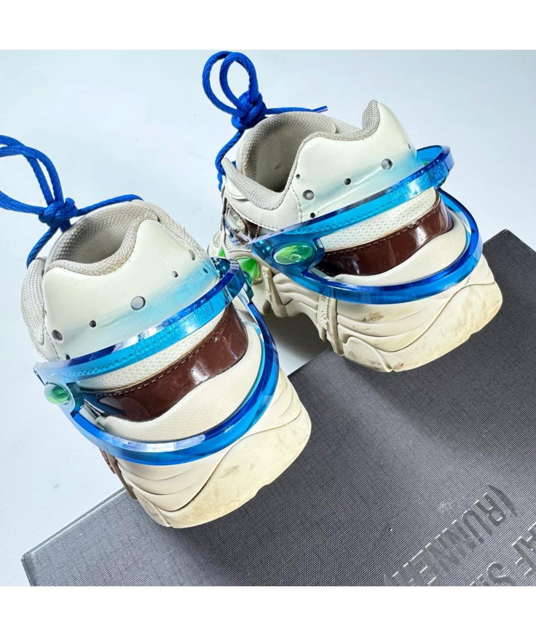 RAF SIMONS Бежевые низкие кроссовки / кеды, фото 4