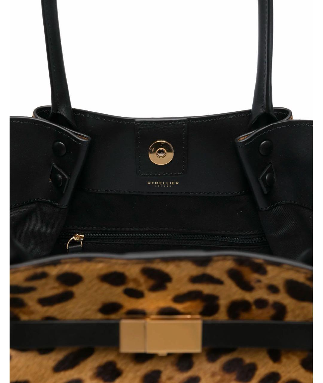 DEMELLIER Коричневая кожаная сумка с короткими ручками, фото 3