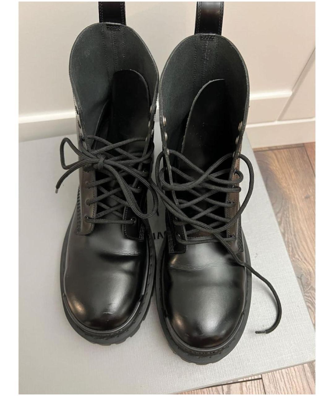 BALENCIAGA Черные кожаные ботинки, фото 3