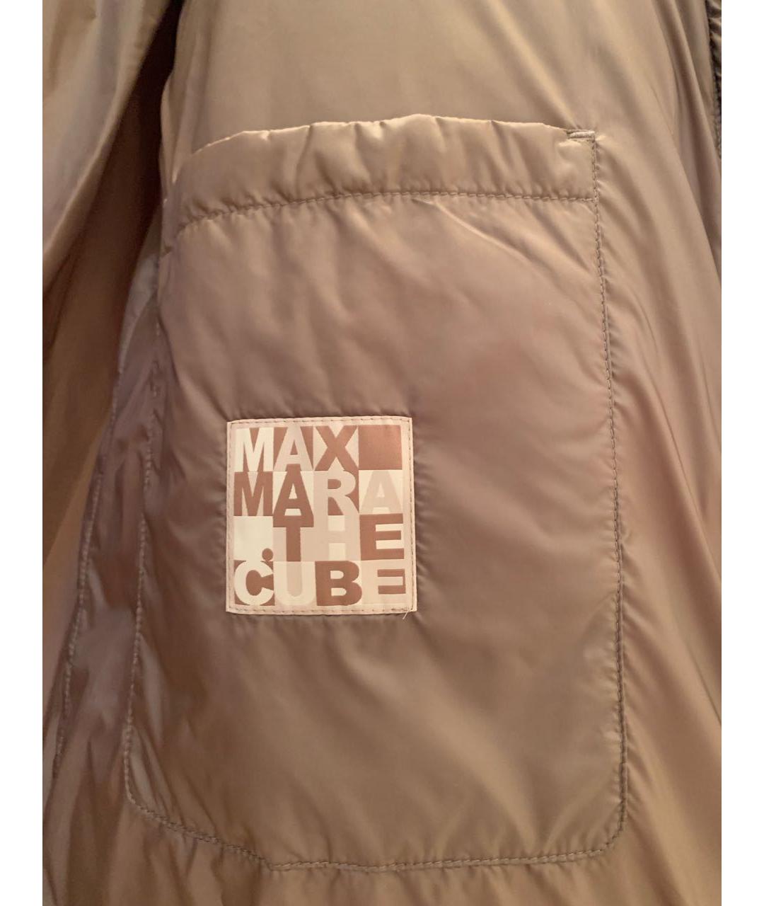 MAX MARA THE CUBE Коричневый полиэстеровый пуховик, фото 6