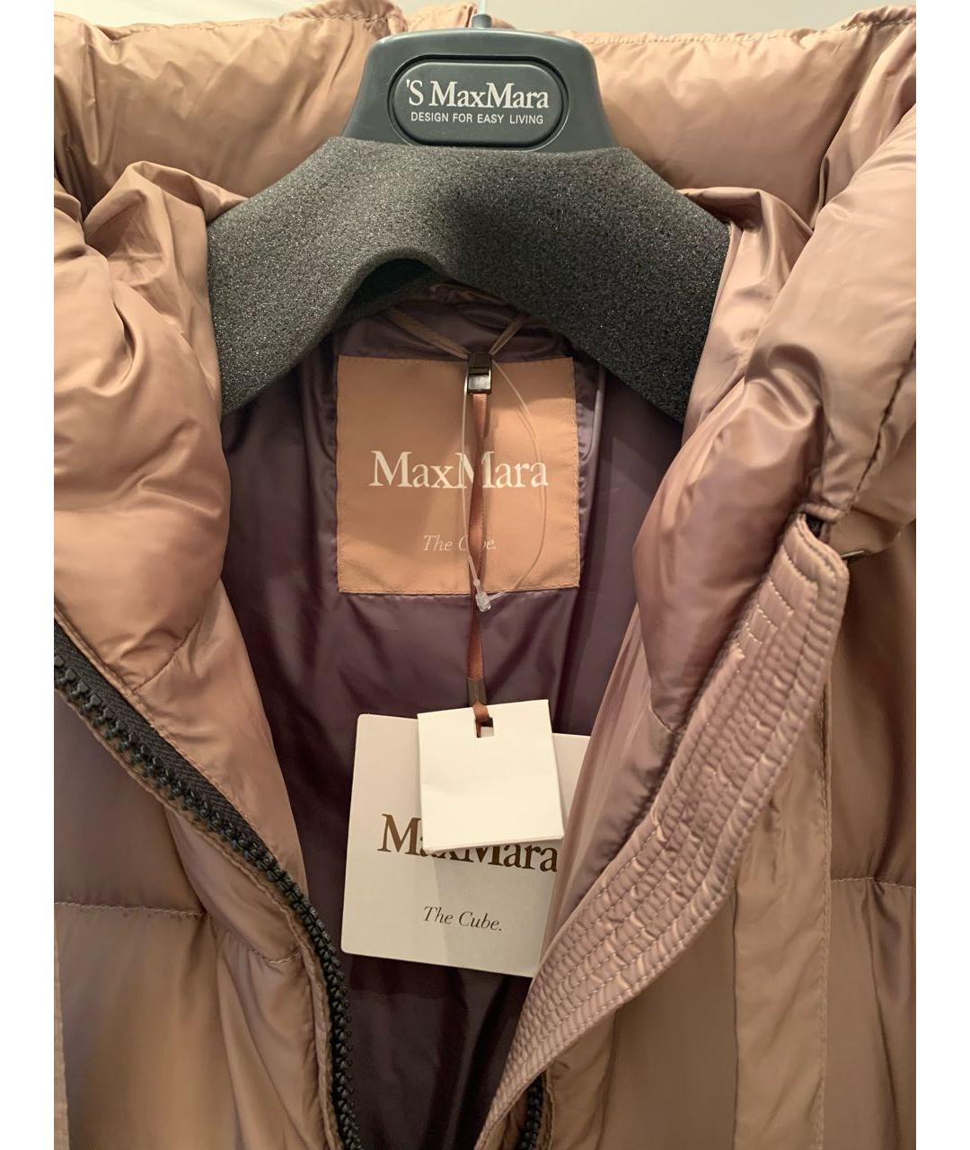 MAX MARA THE CUBE Коричневый полиэстеровый пуховик, фото 7