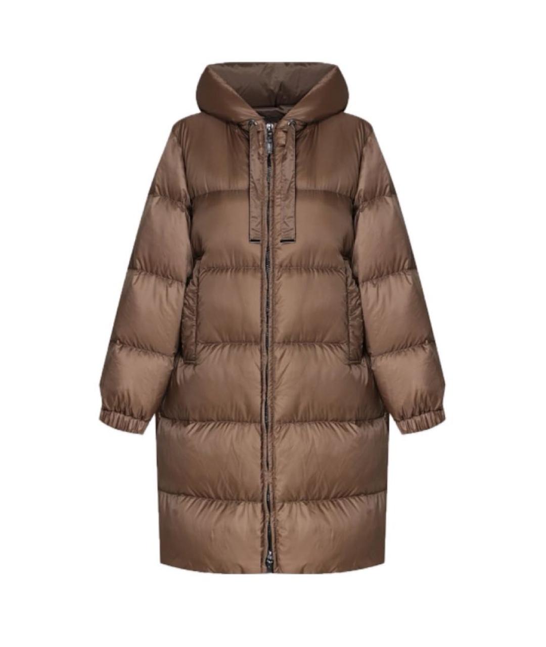 MAX MARA THE CUBE Коричневый полиэстеровый пуховик, фото 1