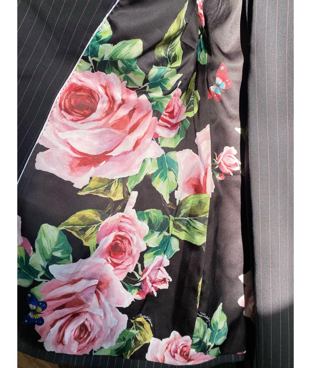 DOLCE&GABBANA Антрацитовый шерстяной костюм с брюками, фото 7