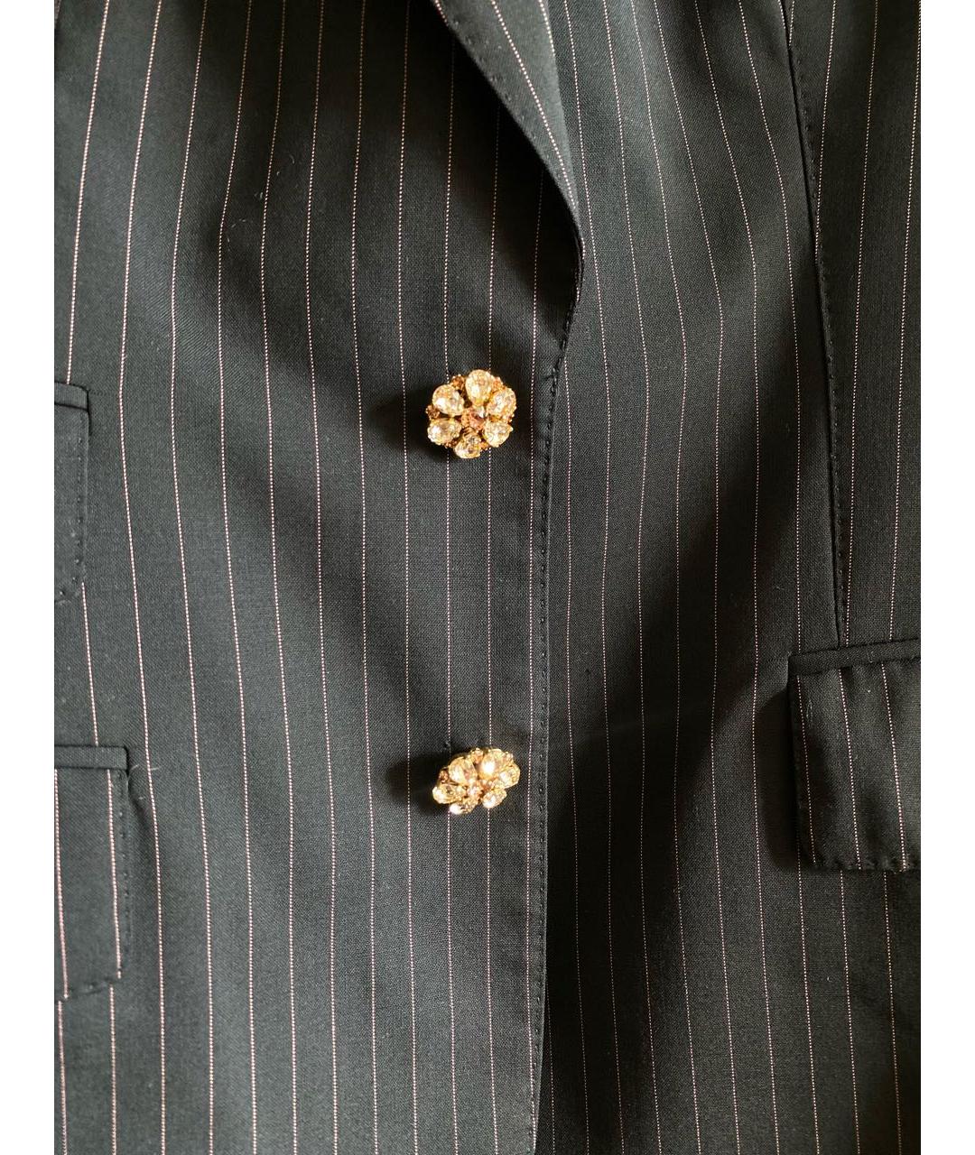 DOLCE&GABBANA Антрацитовый шерстяной костюм с брюками, фото 4