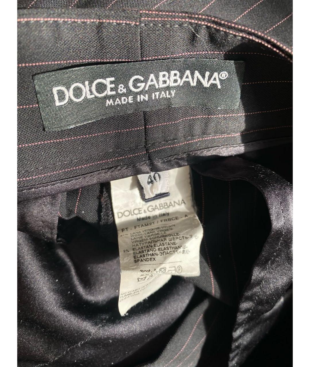 DOLCE&GABBANA Антрацитовый шерстяной костюм с брюками, фото 5