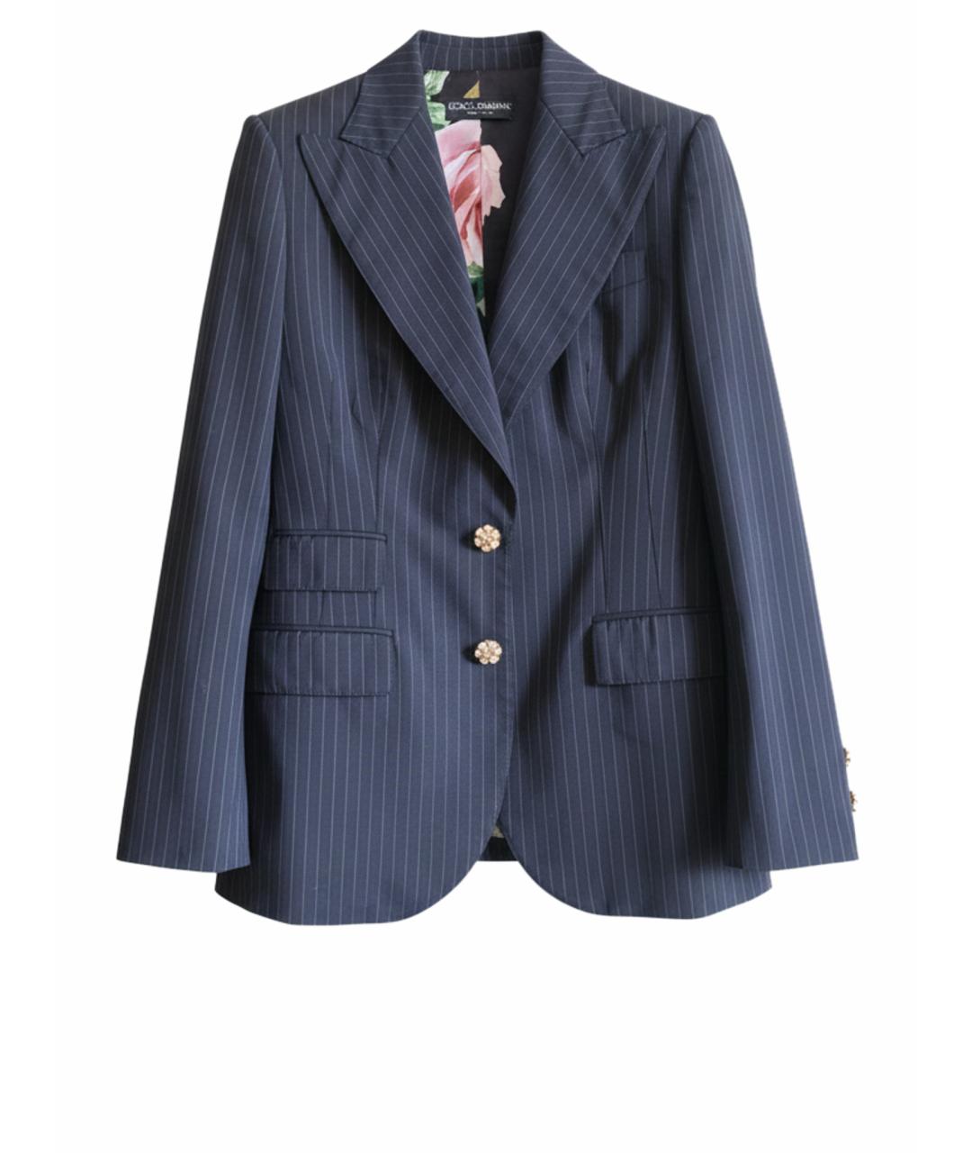 DOLCE&GABBANA Антрацитовый шерстяной костюм с брюками, фото 1