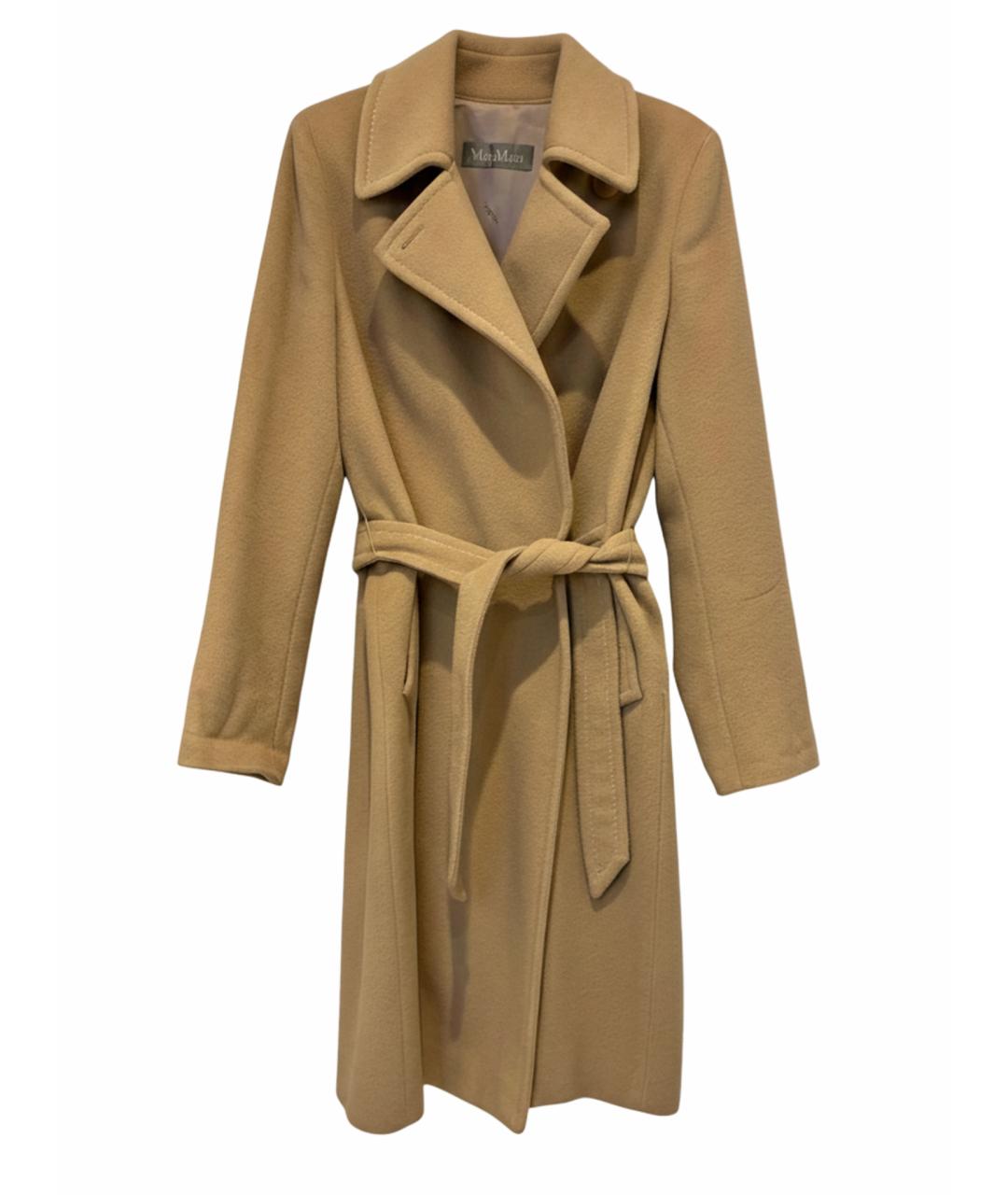 MAX MARA Бежевое шерстяное пальто, фото 1