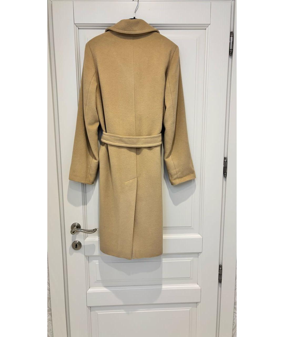 MAX MARA Бежевое шерстяное пальто, фото 3