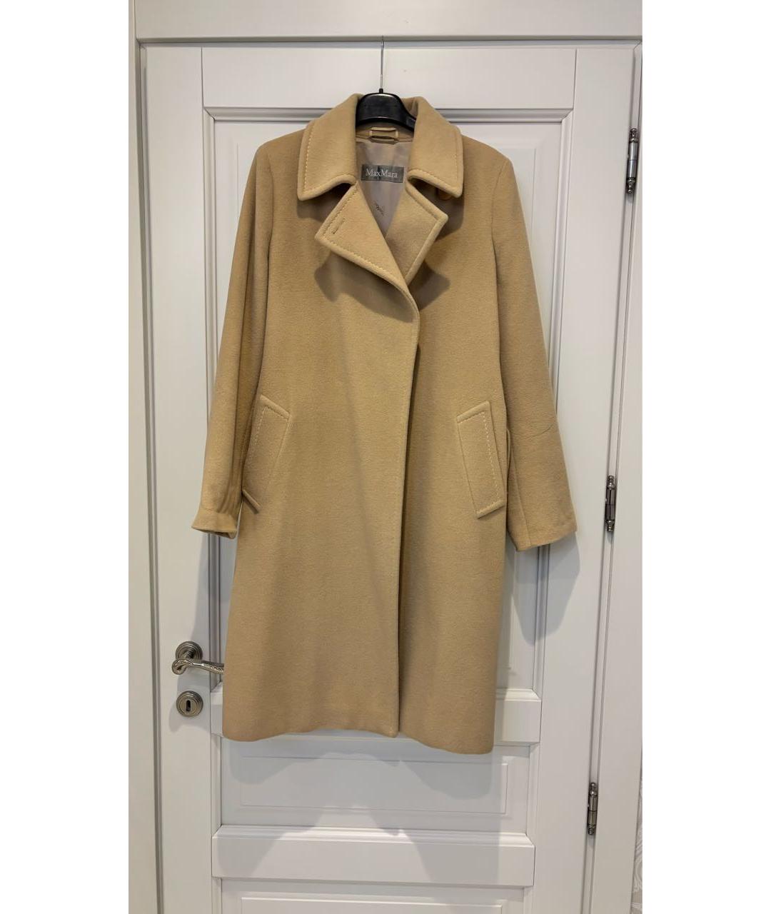 MAX MARA Бежевое шерстяное пальто, фото 2