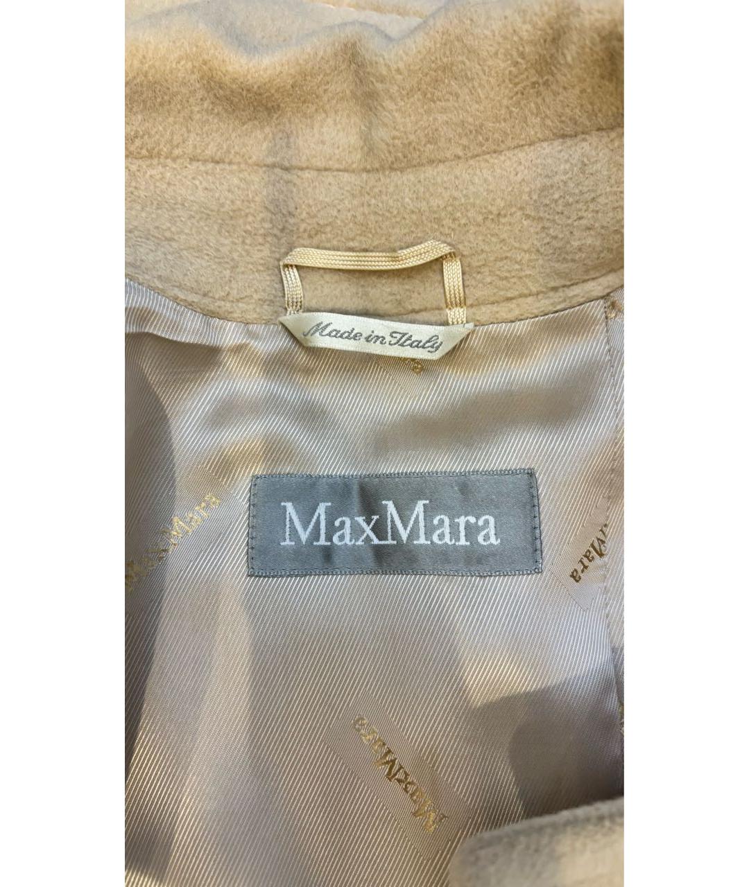 MAX MARA Бежевое шерстяное пальто, фото 6