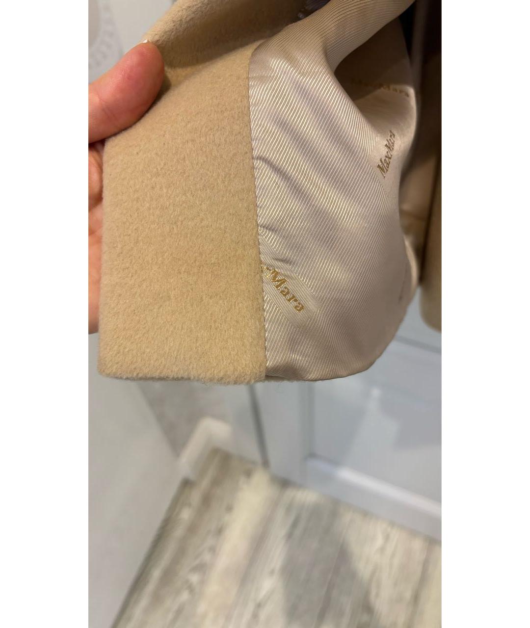 MAX MARA Бежевое шерстяное пальто, фото 4