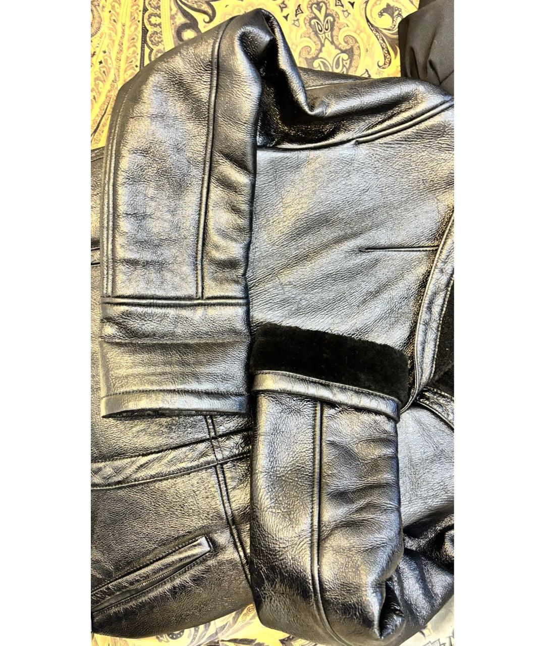 MAX MARA Черная кожаная дубленка, фото 5