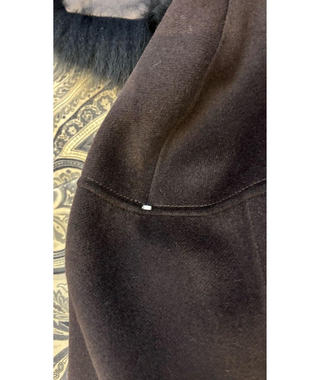 SPORTMAX Коричневое шерстяное пальто, фото 6