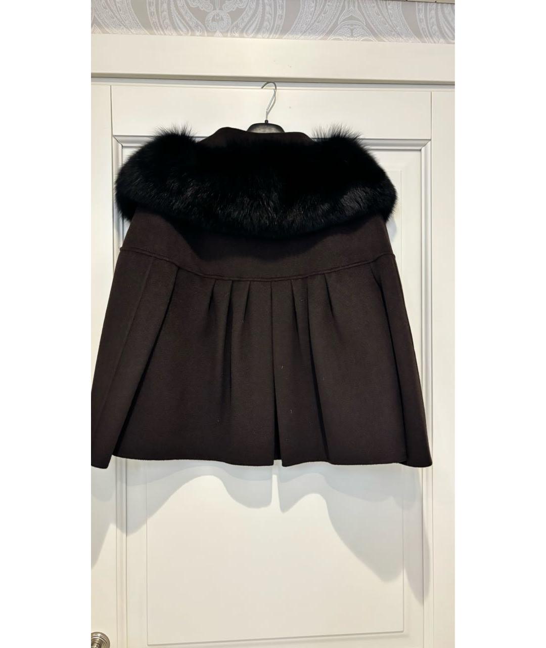 SPORTMAX Коричневое шерстяное пальто, фото 2