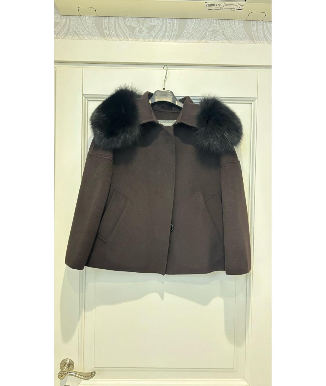 SPORTMAX Коричневое шерстяное пальто, фото 9